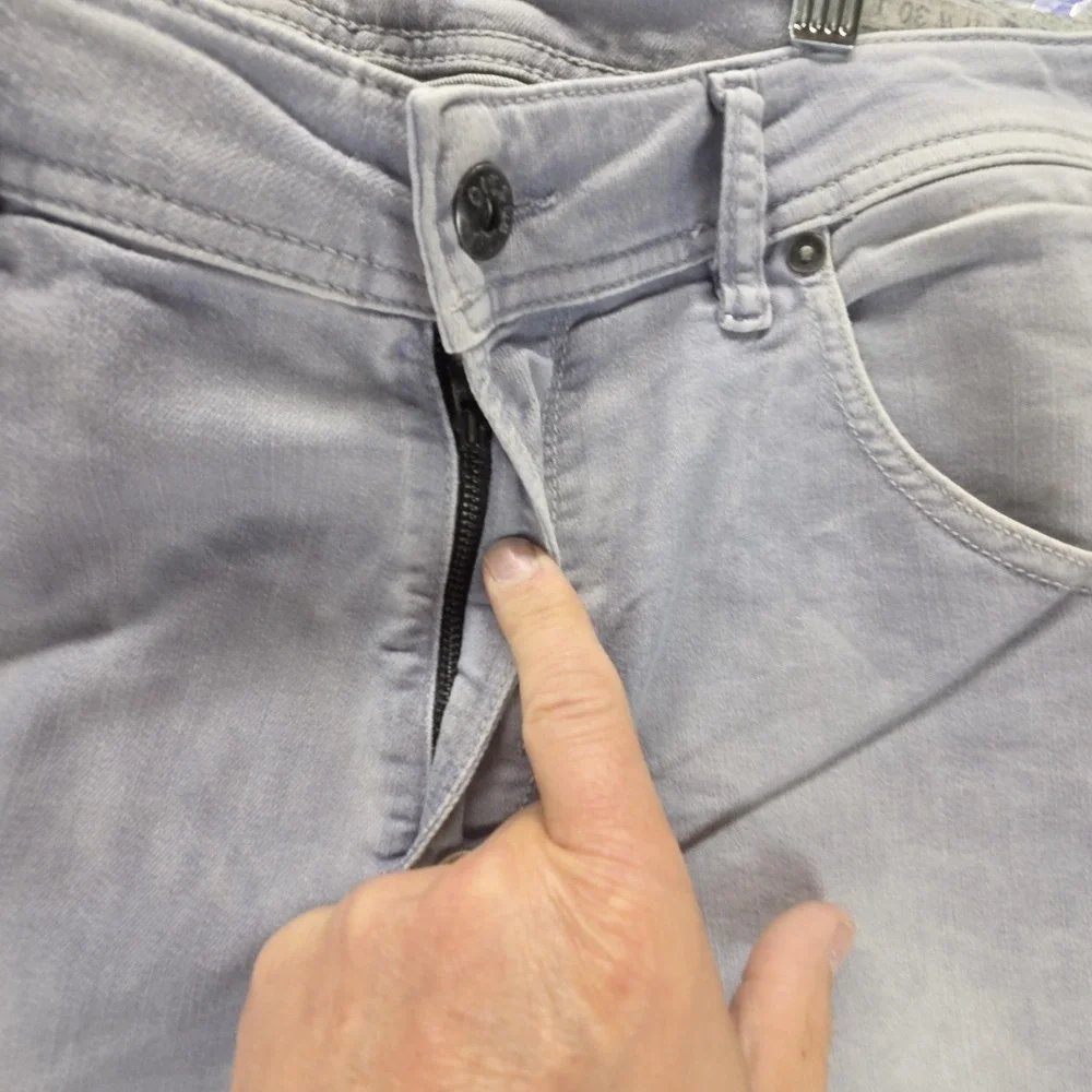 Diesel Jeans‎ Mens 30x30 Gray Krayver Light Wash Regular Slim Carrot 0819D